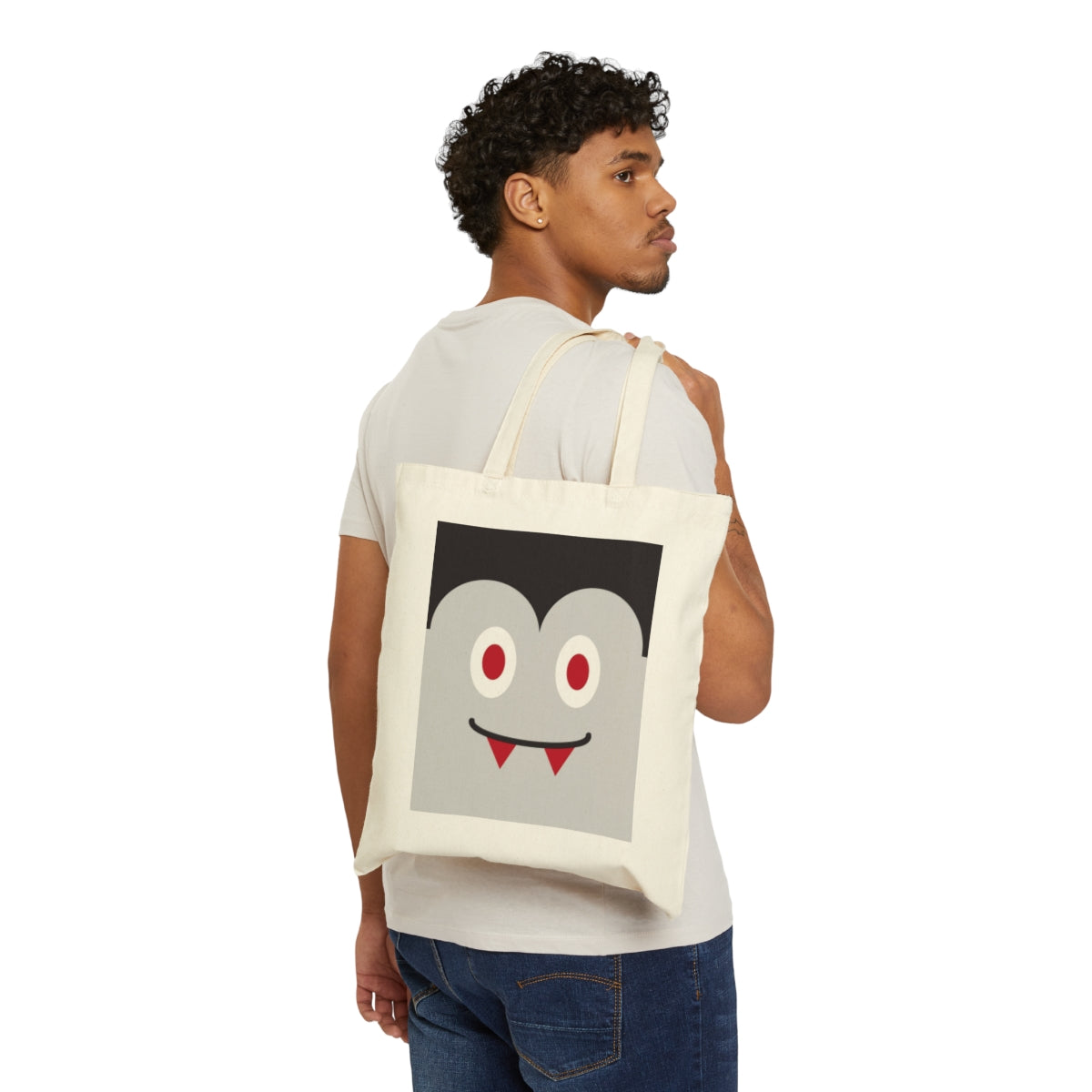 Dracula Cotton Canvas Trick or Treat Bag image 3