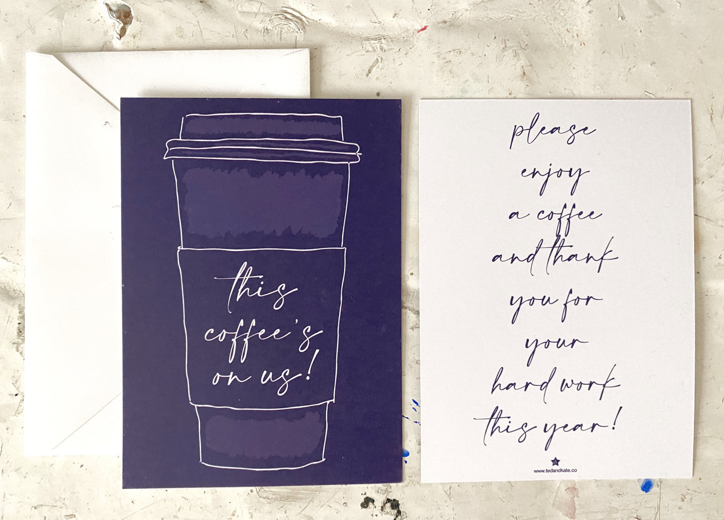 This Coffee's On Us! Flat Card image 3