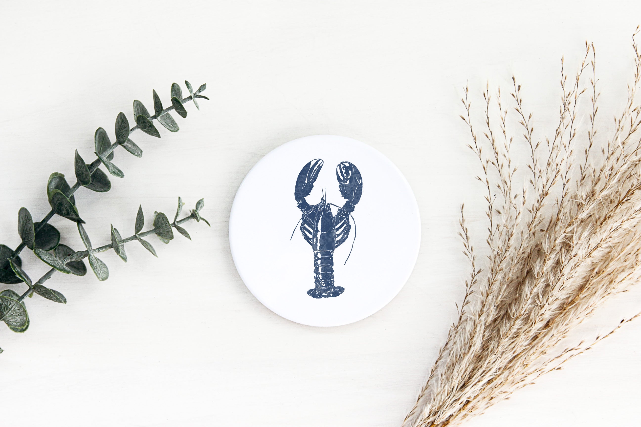 Blue Lobster Ceramic Coasters (set of 4) image 0