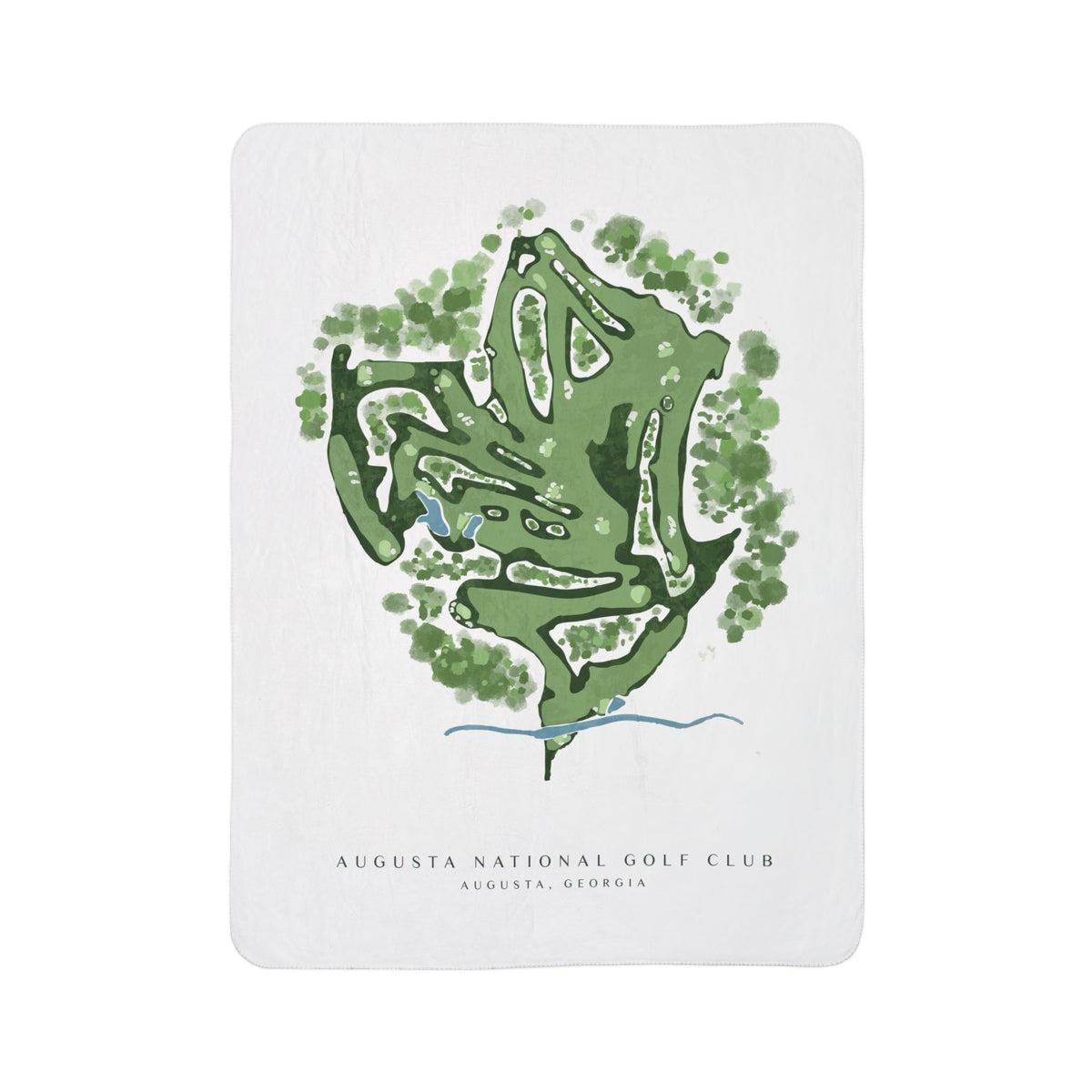 Augusta National Fleece Blanket, Personalized Golf Green Throw, Master's Golf Sherpa Blanket, Golf Lover Gift, Cozy Sports Bedding, Golf