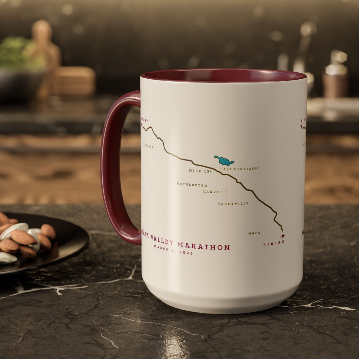 2026 Napa Valley Marathon 15oz Two Toned Ceramic Mug