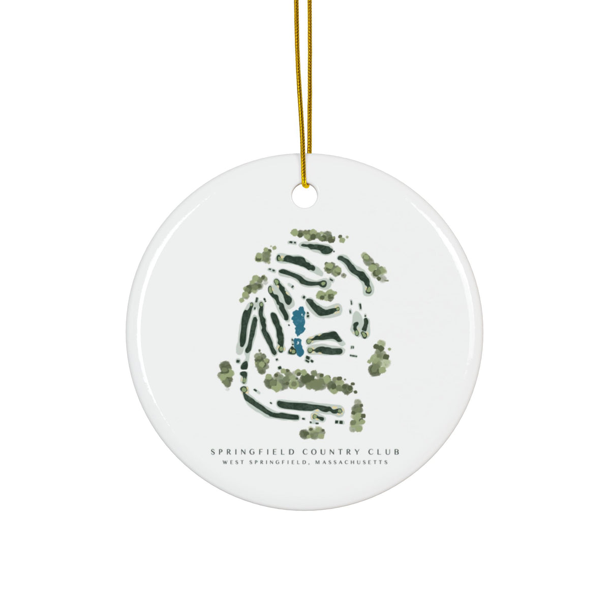 Customizable Ceramic Golf Course Ornament 2-Side Print, (1pc, 3pcs, 5pcs, 10pcs)