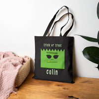 Frankenstein Cotton Canvas Trick or Treat Bag - Personalizable