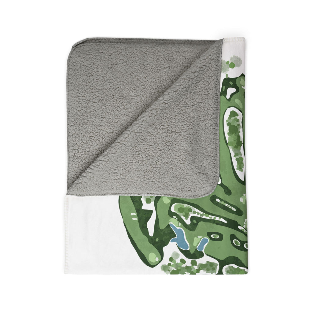 Augusta National Fleece Blanket, Personalized Golf Green Throw, Master's Golf Sherpa Blanket, Golf Lover Gift, Cozy Sports Bedding, Golf