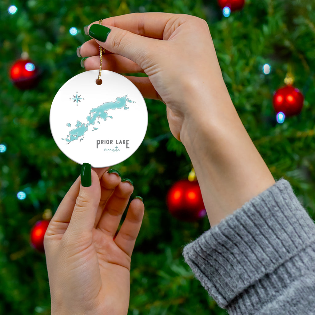 Custom Ceramic Lake  Ornament
