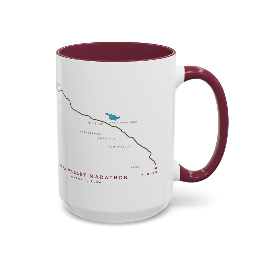 2026 Napa Valley Marathon 15oz Two Toned Ceramic Mug