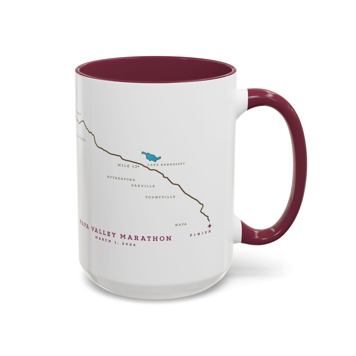 2026 Napa Valley Marathon 15oz Two Toned Ceramic Mug