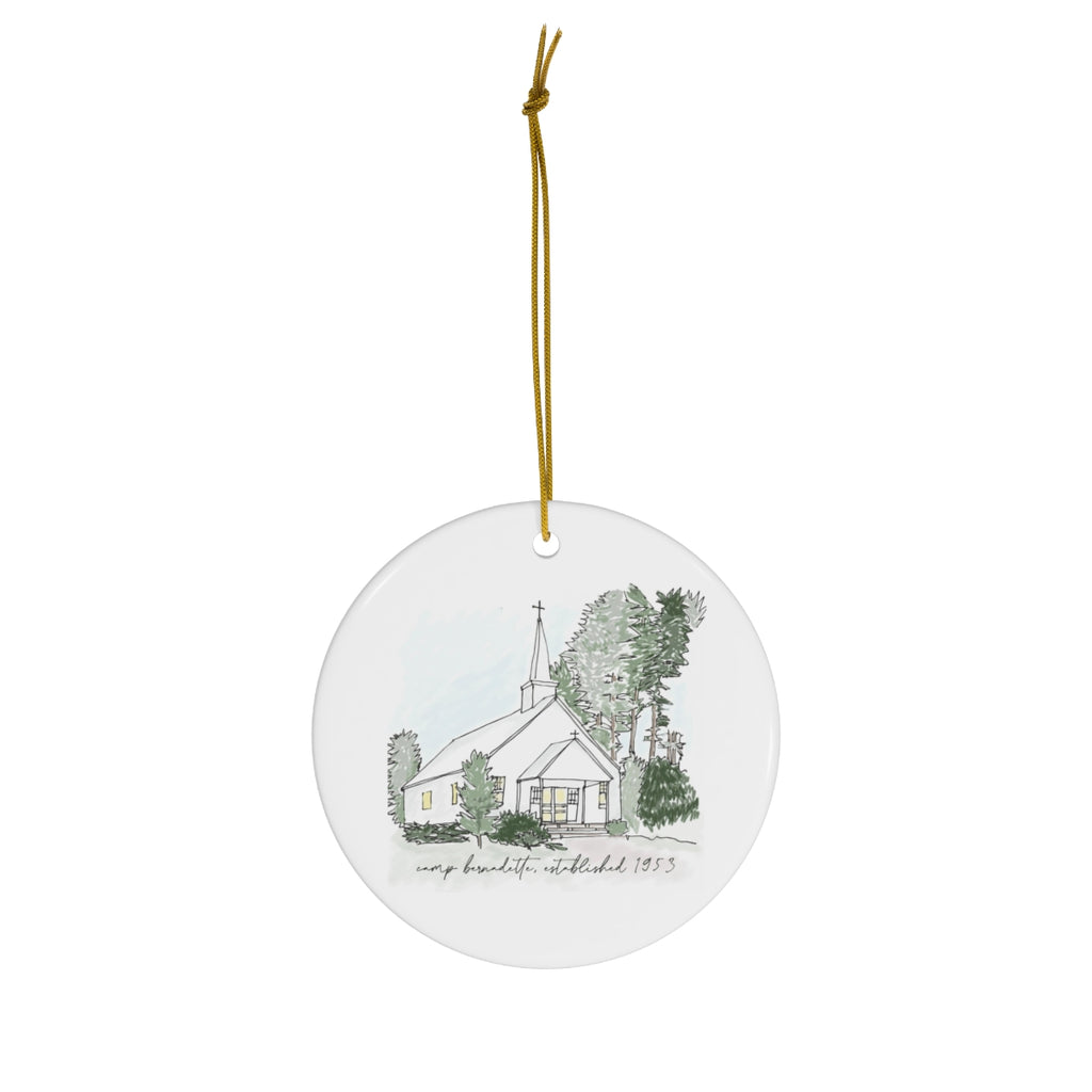 Camp Bernadette Ceramic Chapel Ornament image 1