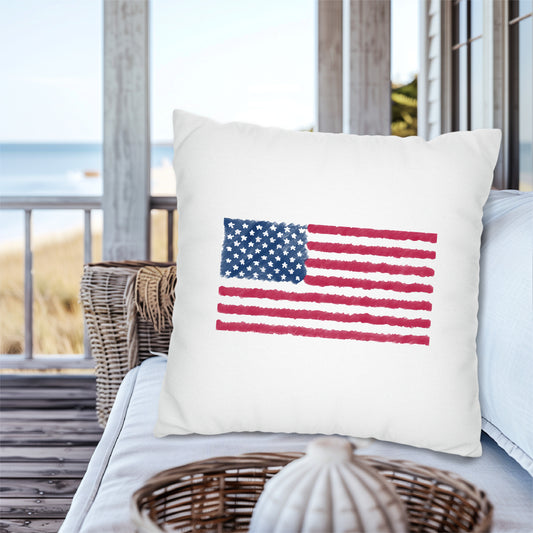 18" x 18" American Flag Pillow Cover image 0