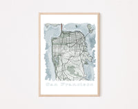 San Francisco City Life Art Print image 0