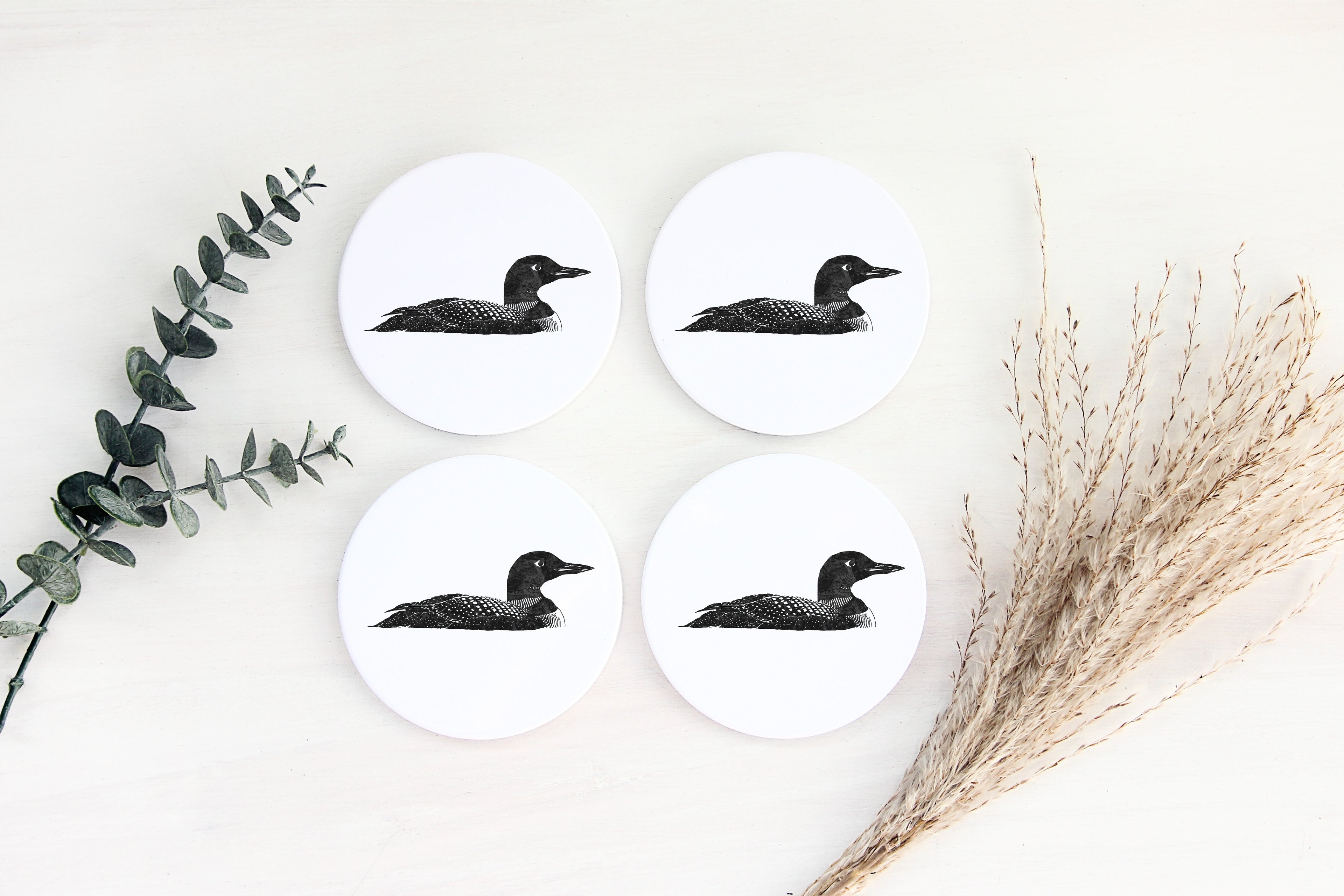 Loon Ceramic Coasters (set of 4) image 0