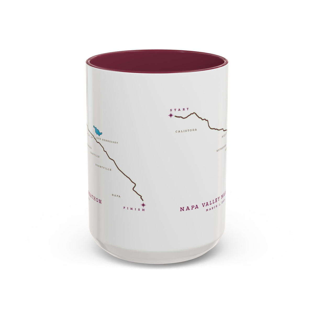 2026 Napa Valley Marathon 15oz Two Toned Ceramic Mug