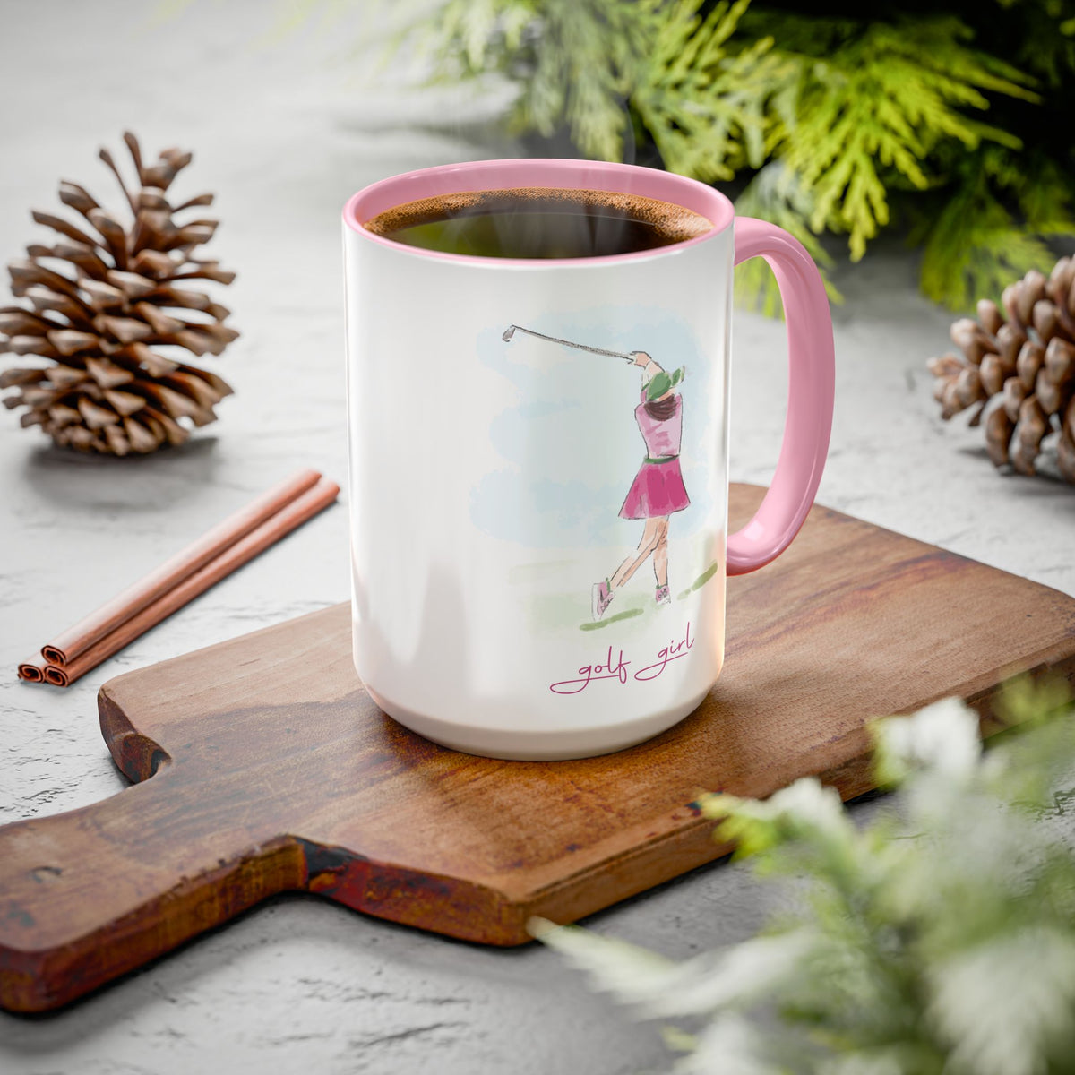 Golf Girl Two Tone 15oz Ceramic Mug