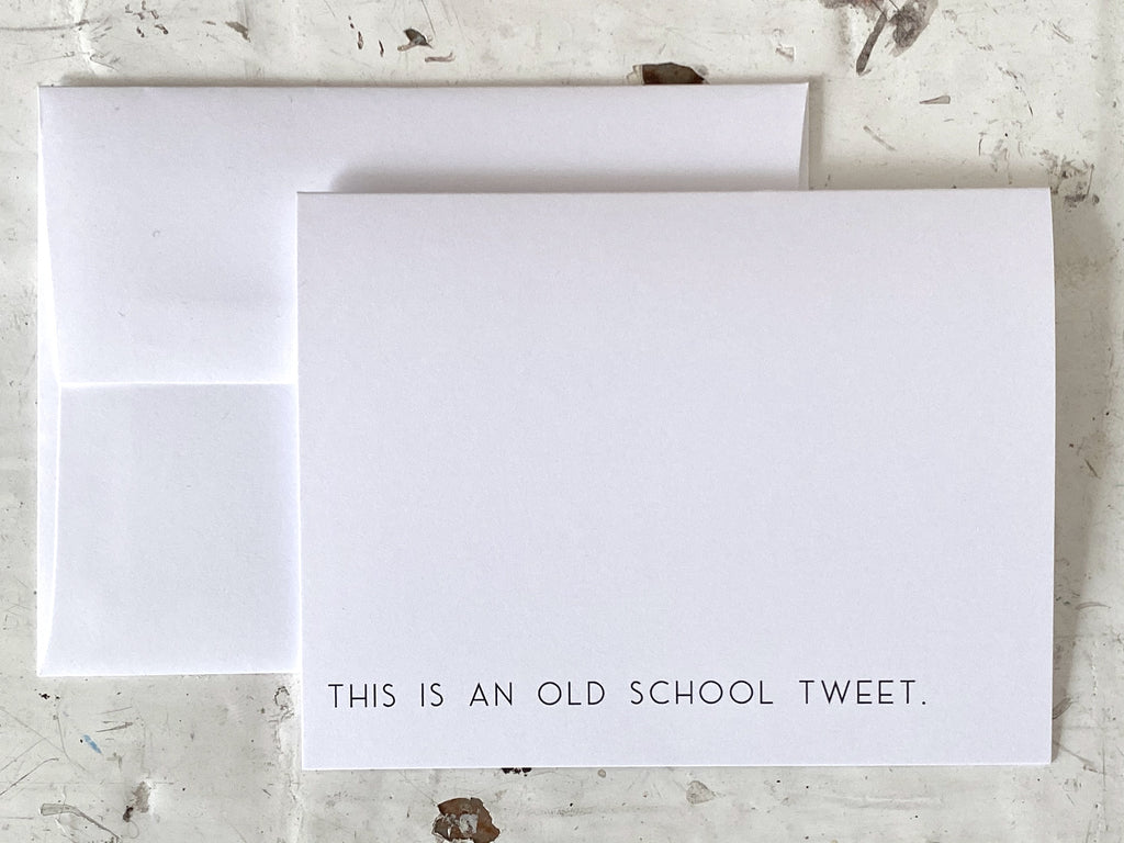 Old School Tweet Folding Note Cards image 1