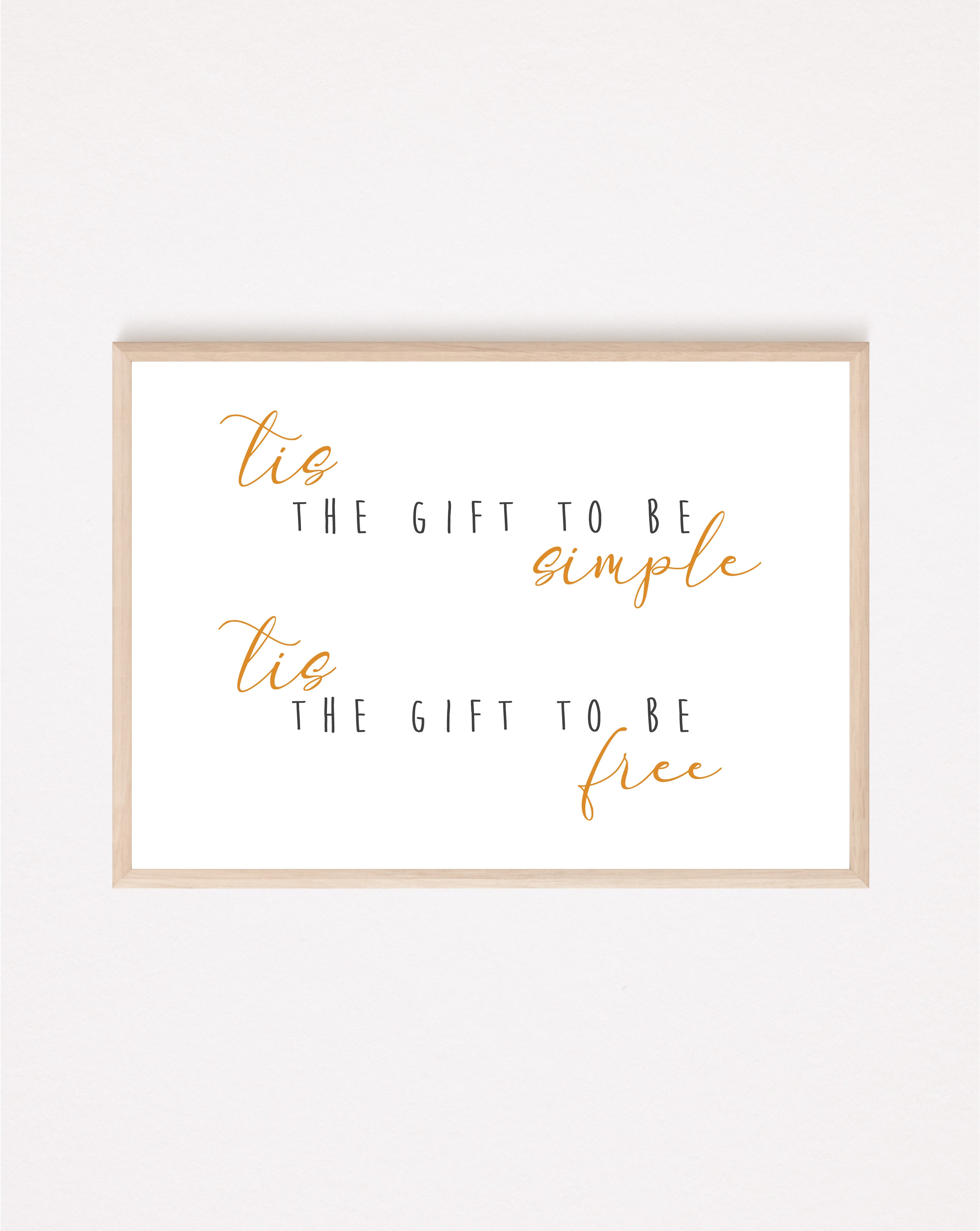 Simple Gifts Art Print image 1