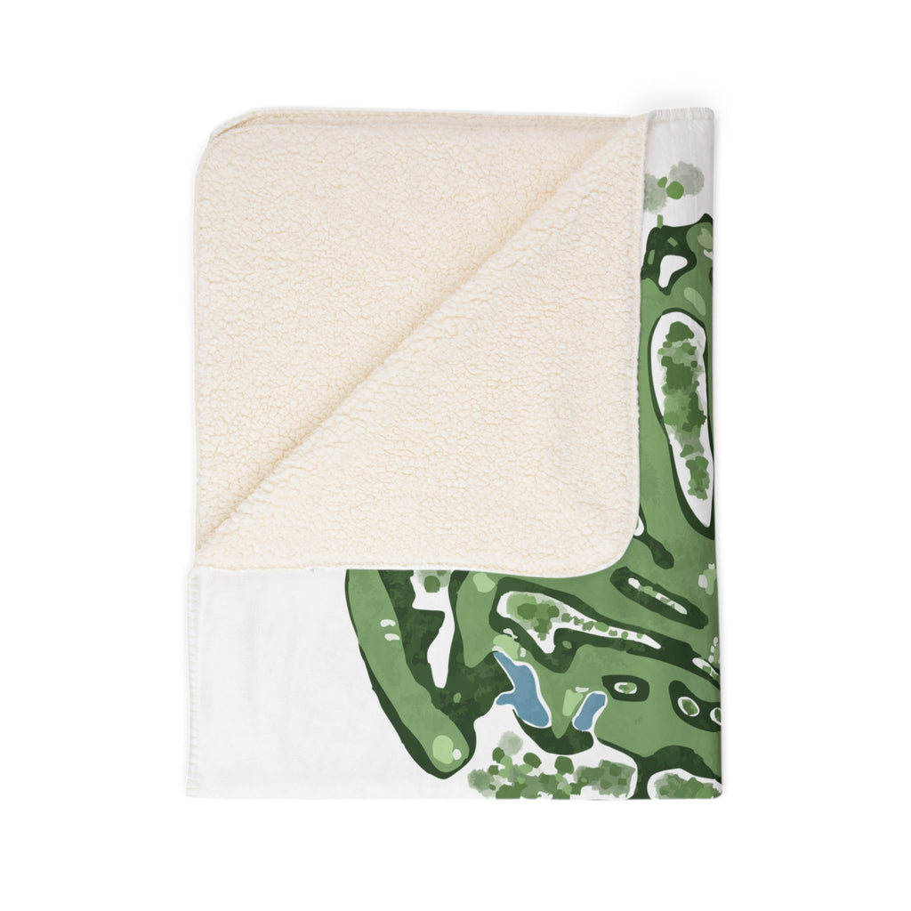 Augusta National Fleece Blanket, Personalized Golf Green Throw, Master's Golf Sherpa Blanket, Golf Lover Gift, Cozy Sports Bedding, Golf