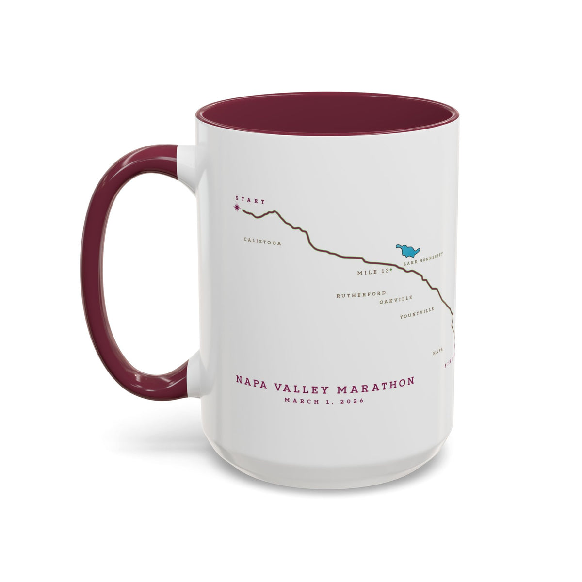 2026 Napa Valley Marathon 15oz Two Toned Ceramic Mug