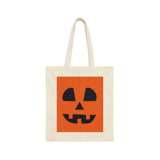 Pumpkin Cotton Canvas Trick or Treat Bag image 0