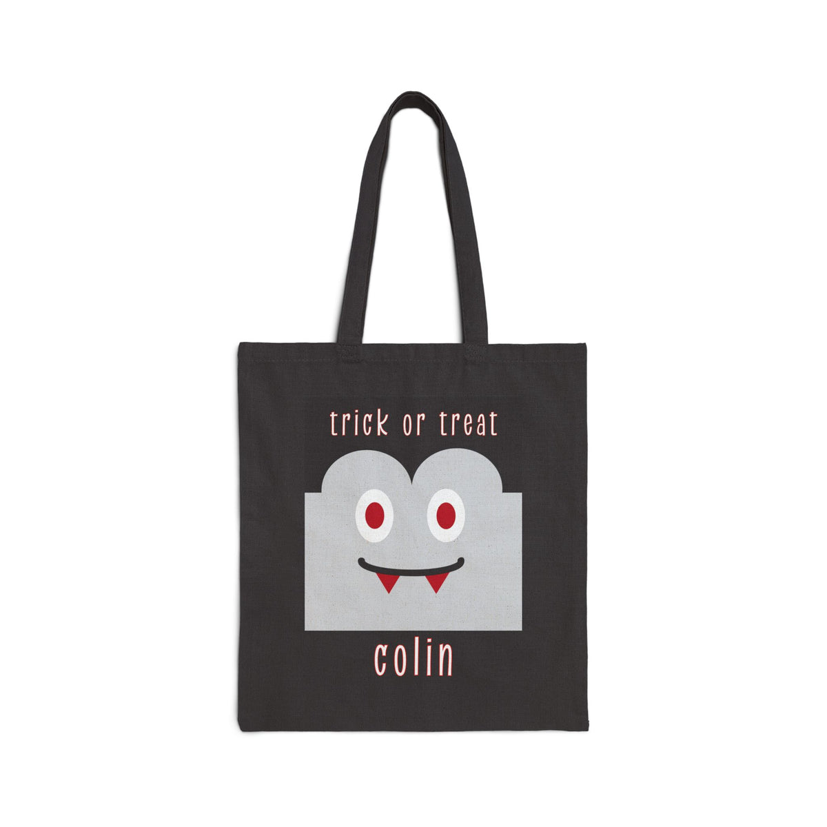 Dracula Cotton Canvas Trick or Treat Bag - Personalizable