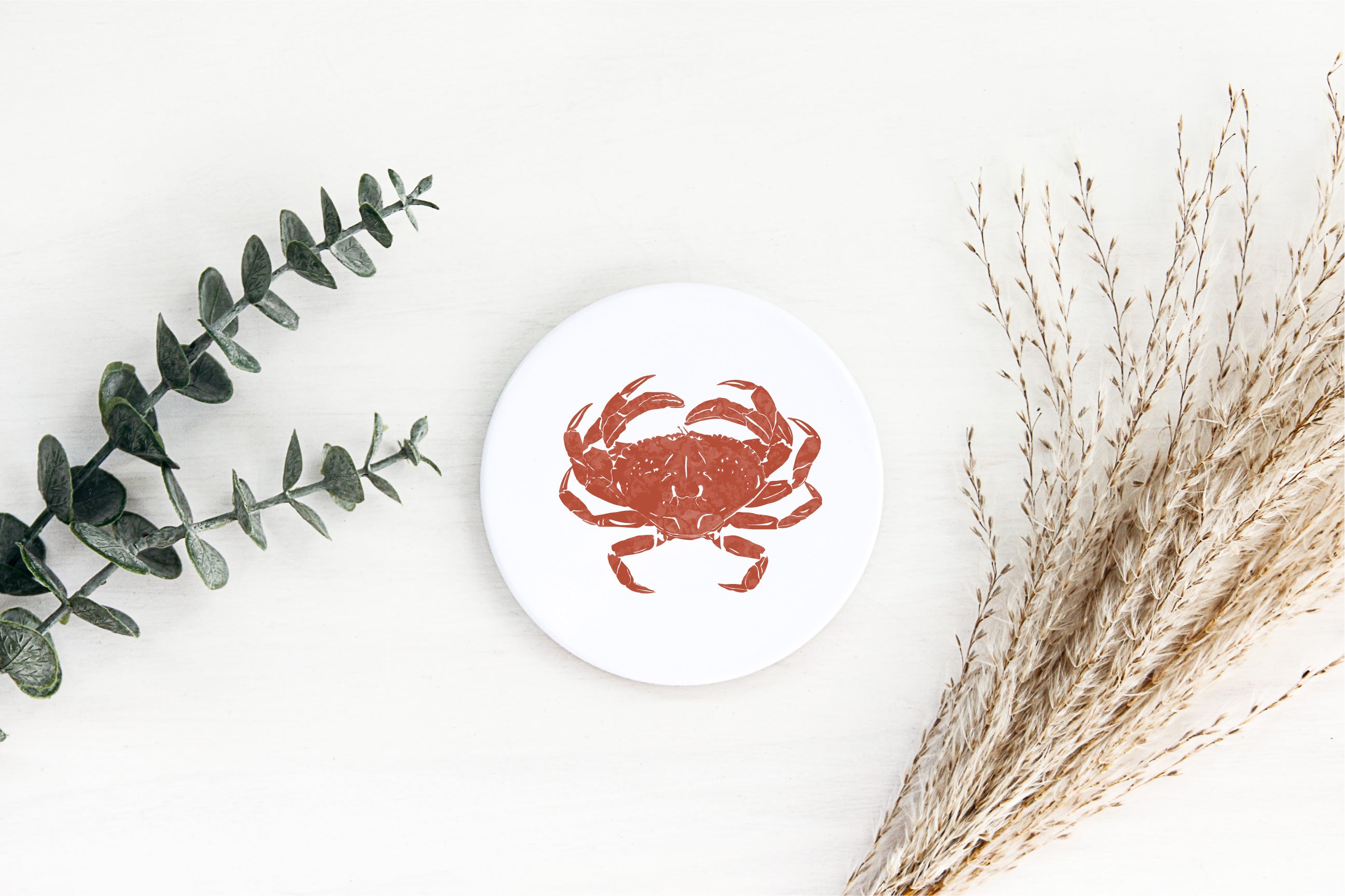 Dungeness Crab Ceramic Coasters (set of 4) image 0