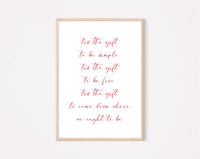 Simple Gifts Art Print image 0