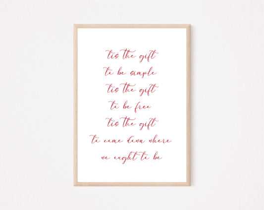 Simple Gifts Art Print image 0