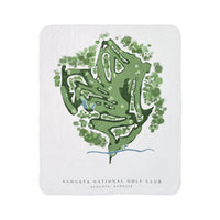 Augusta National Fleece Blanket, Personalized Golf Green Throw, Master's Golf Sherpa Blanket, Golf Lover Gift, Cozy Sports Bedding, Golf