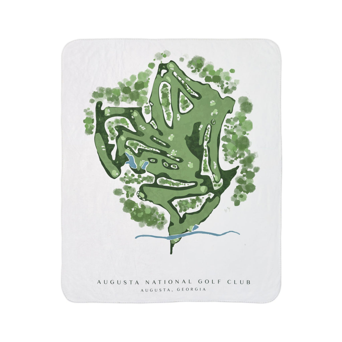 Augusta National Fleece Blanket, Personalized Golf Green Throw, Master's Golf Sherpa Blanket, Golf Lover Gift, Cozy Sports Bedding, Golf