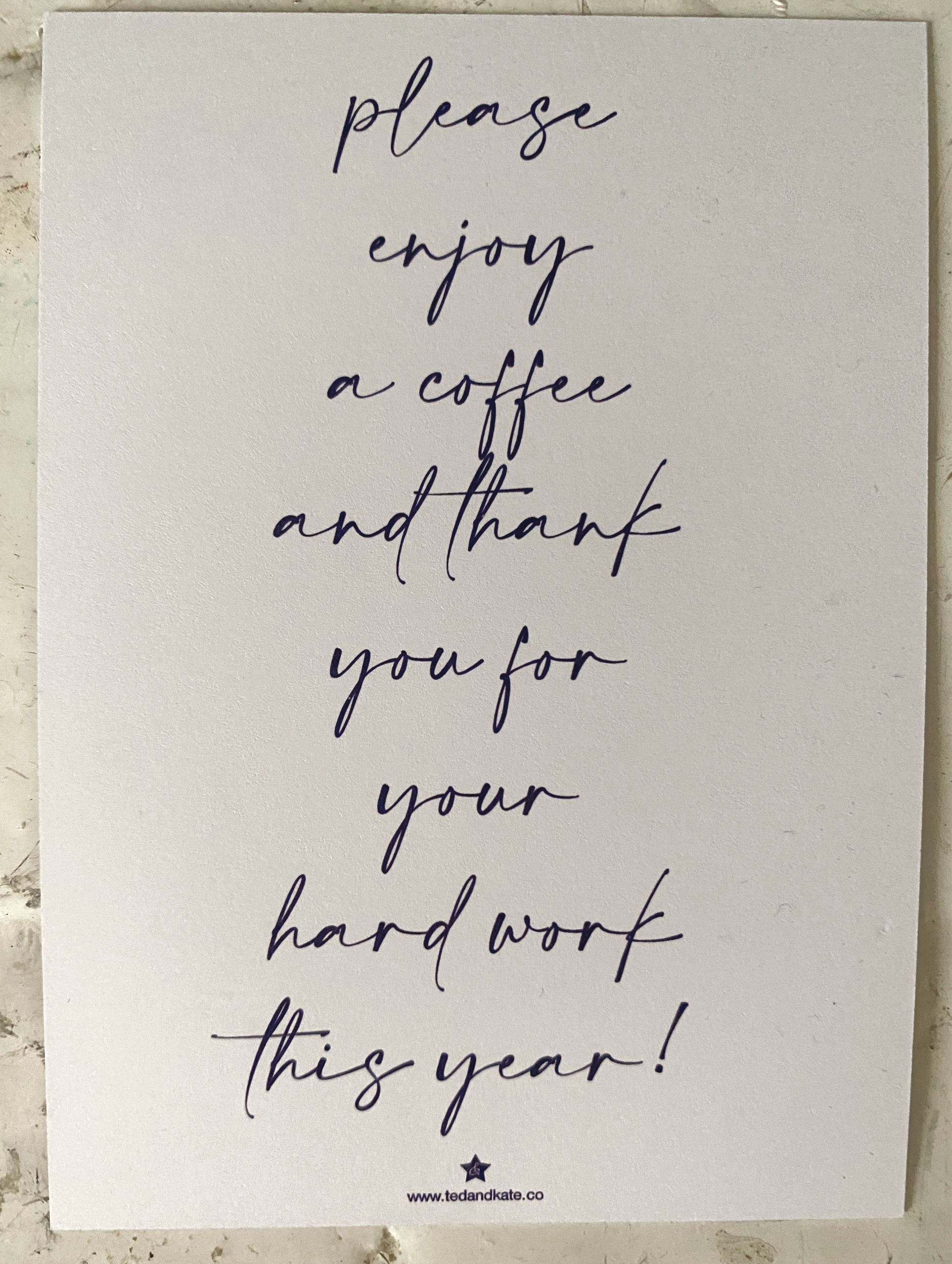 This Coffee's On Us! Flat Card image 1
