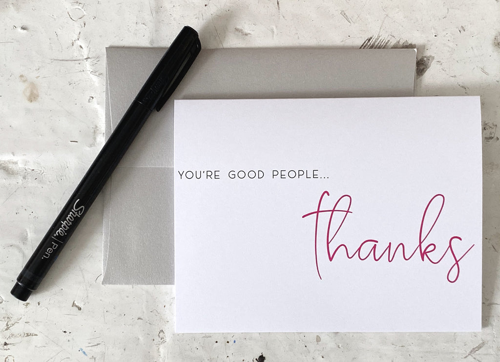You're Good People! Folding Thank You Card image 0
