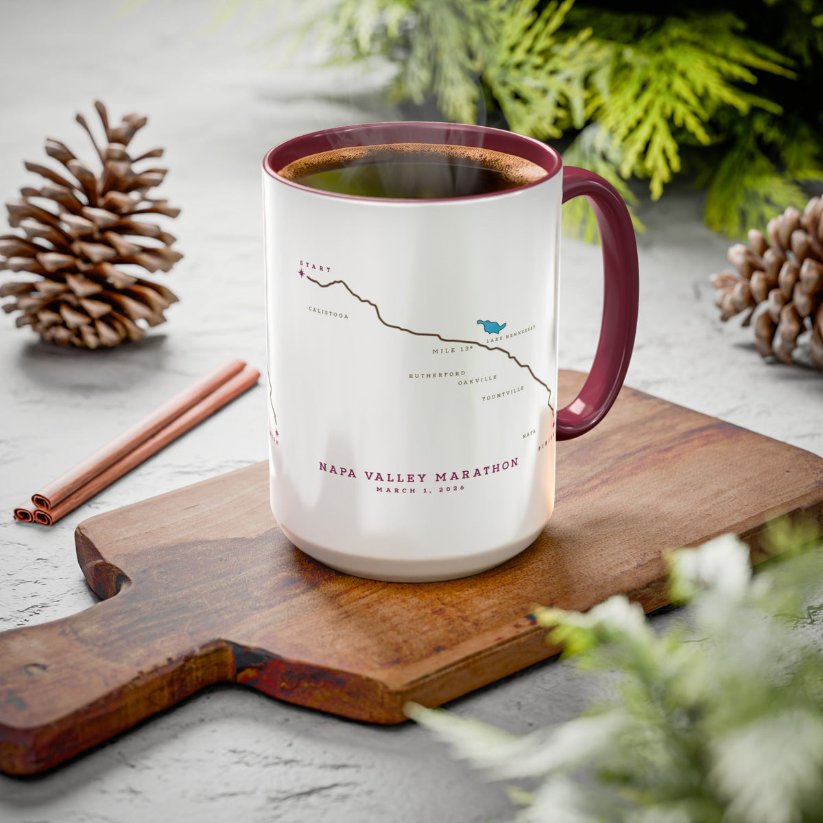 2026 Napa Valley Marathon 15oz Two Toned Ceramic Mug