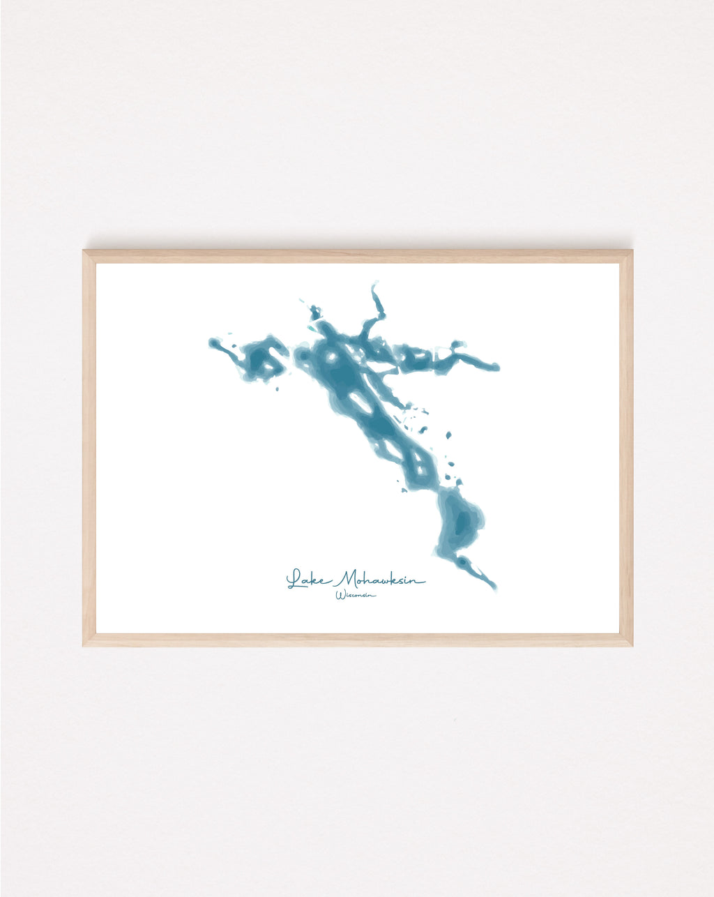 Customizable Watercolor Lake Print image 0
