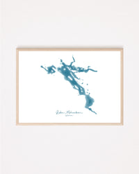 Customizable Watercolor Lake Print image 0