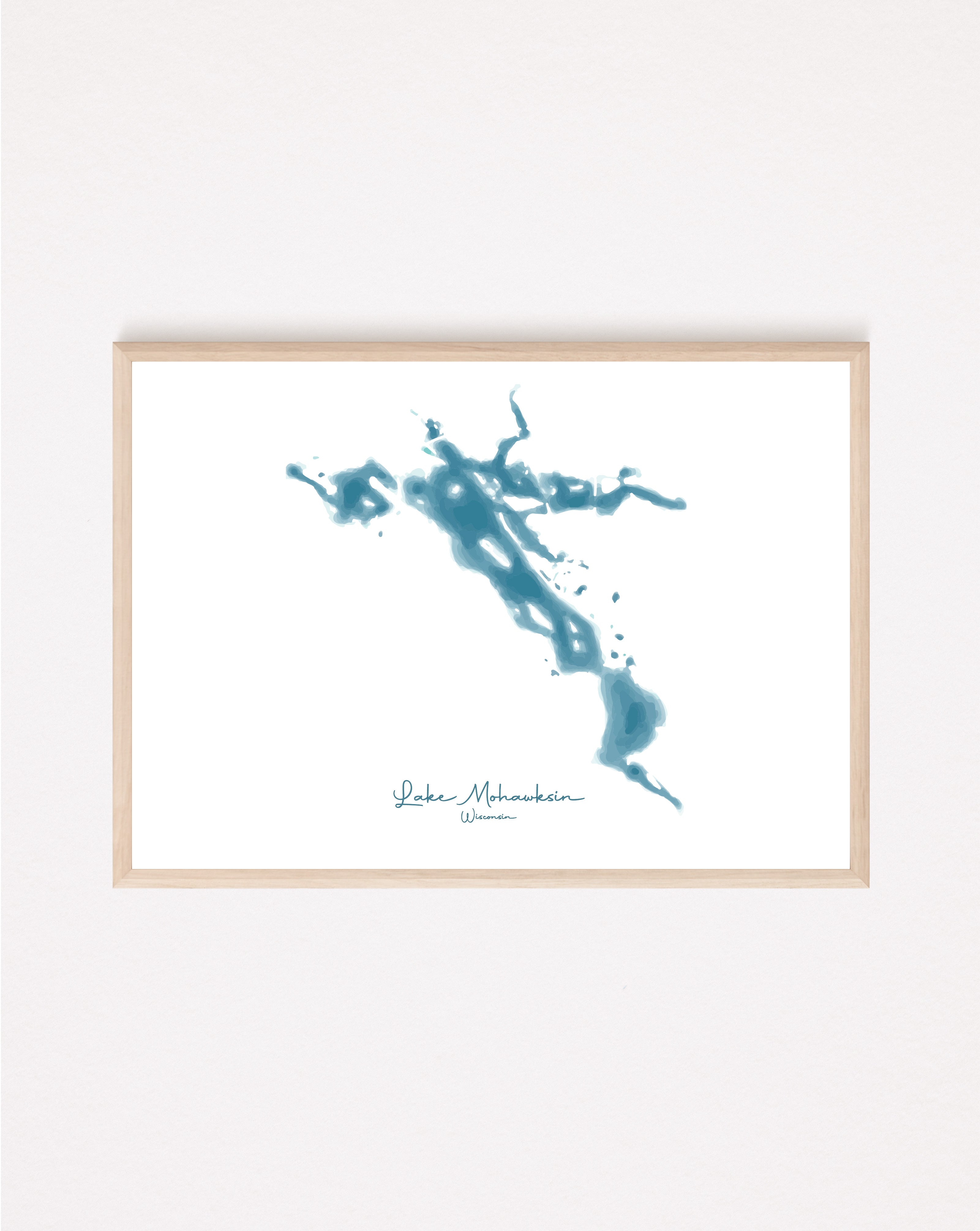 Customizable Watercolor Lake Print image 0