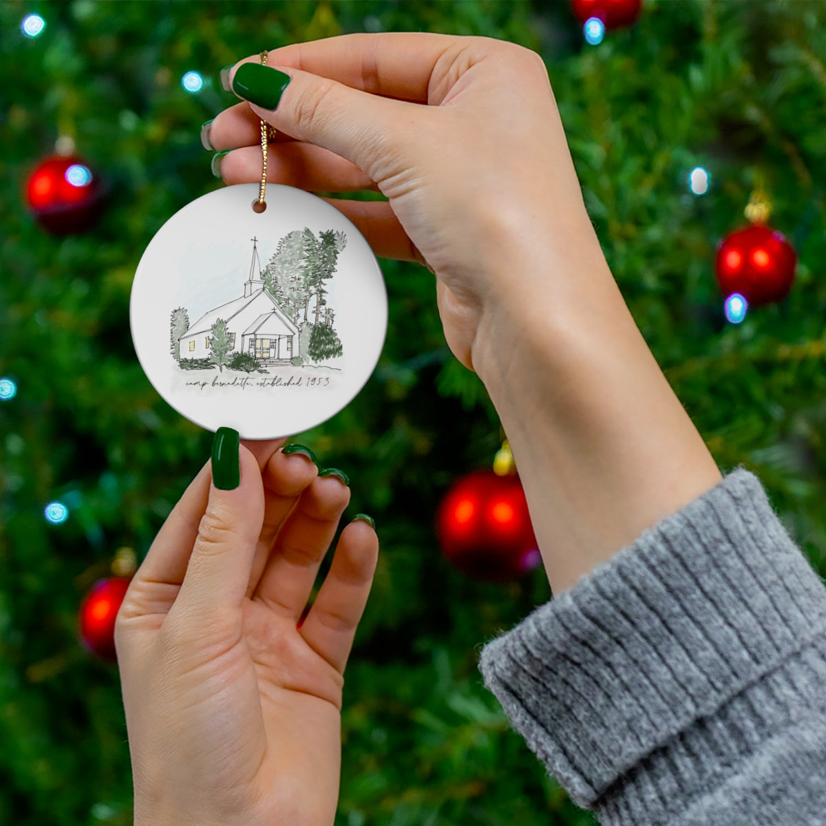 Camp Bernadette Ceramic Chapel Ornament image 3