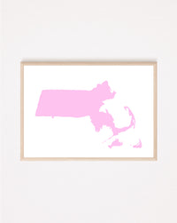 Massachusetts Soft Border Art Print image 0