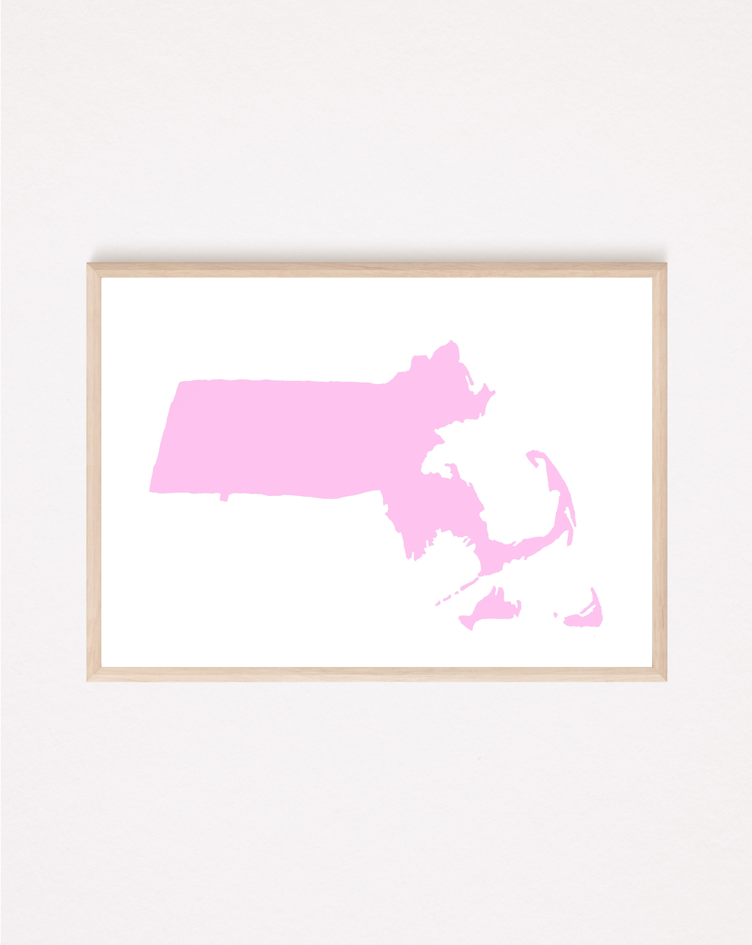 Massachusetts Soft Border Art Print image 0