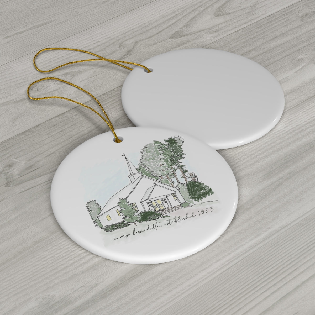 Camp Bernadette Ceramic Chapel Ornament image 2