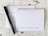 Old School Tweet Folding Note Cards image 0