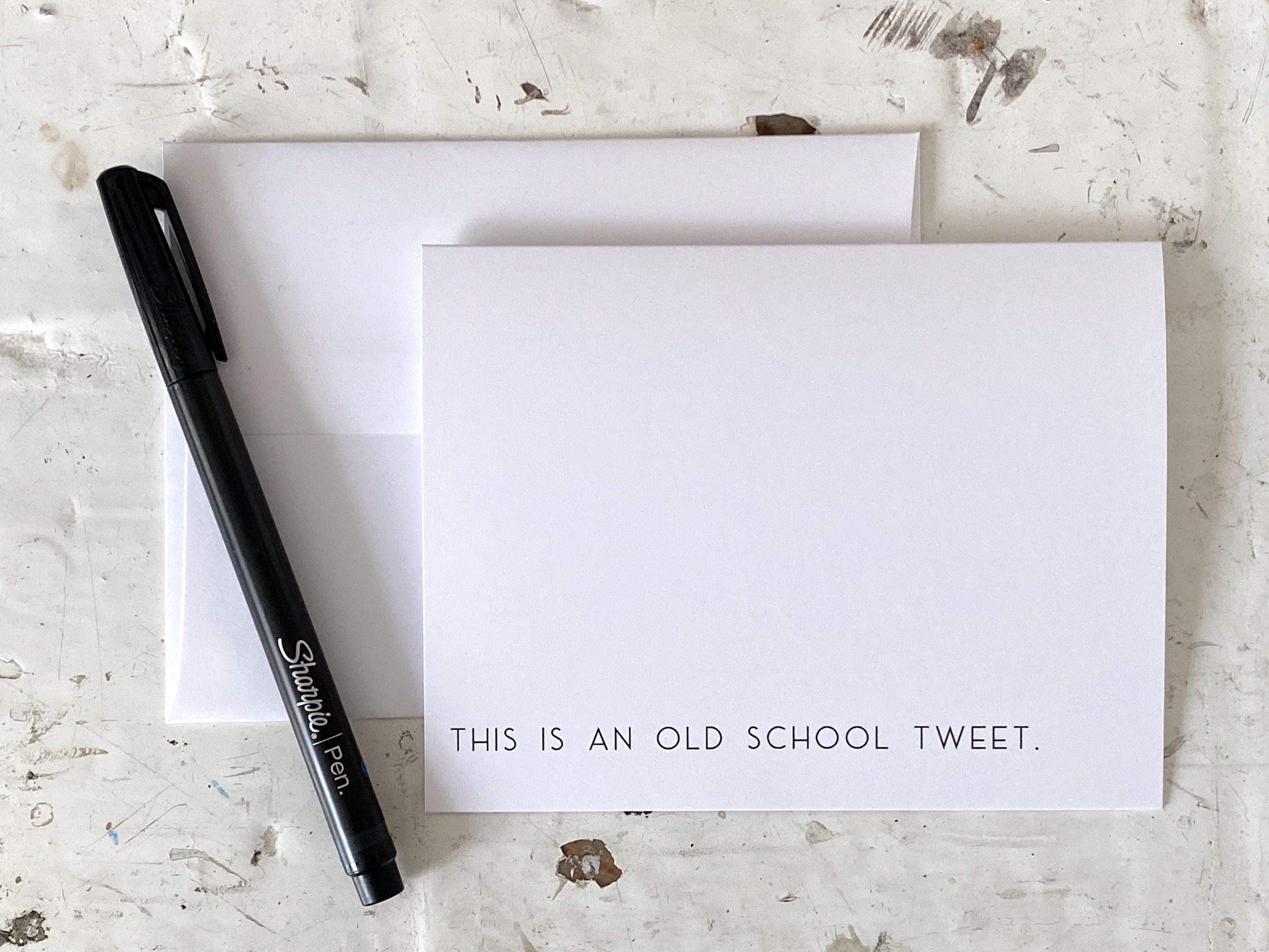 Old School Tweet Folding Note Cards image 0
