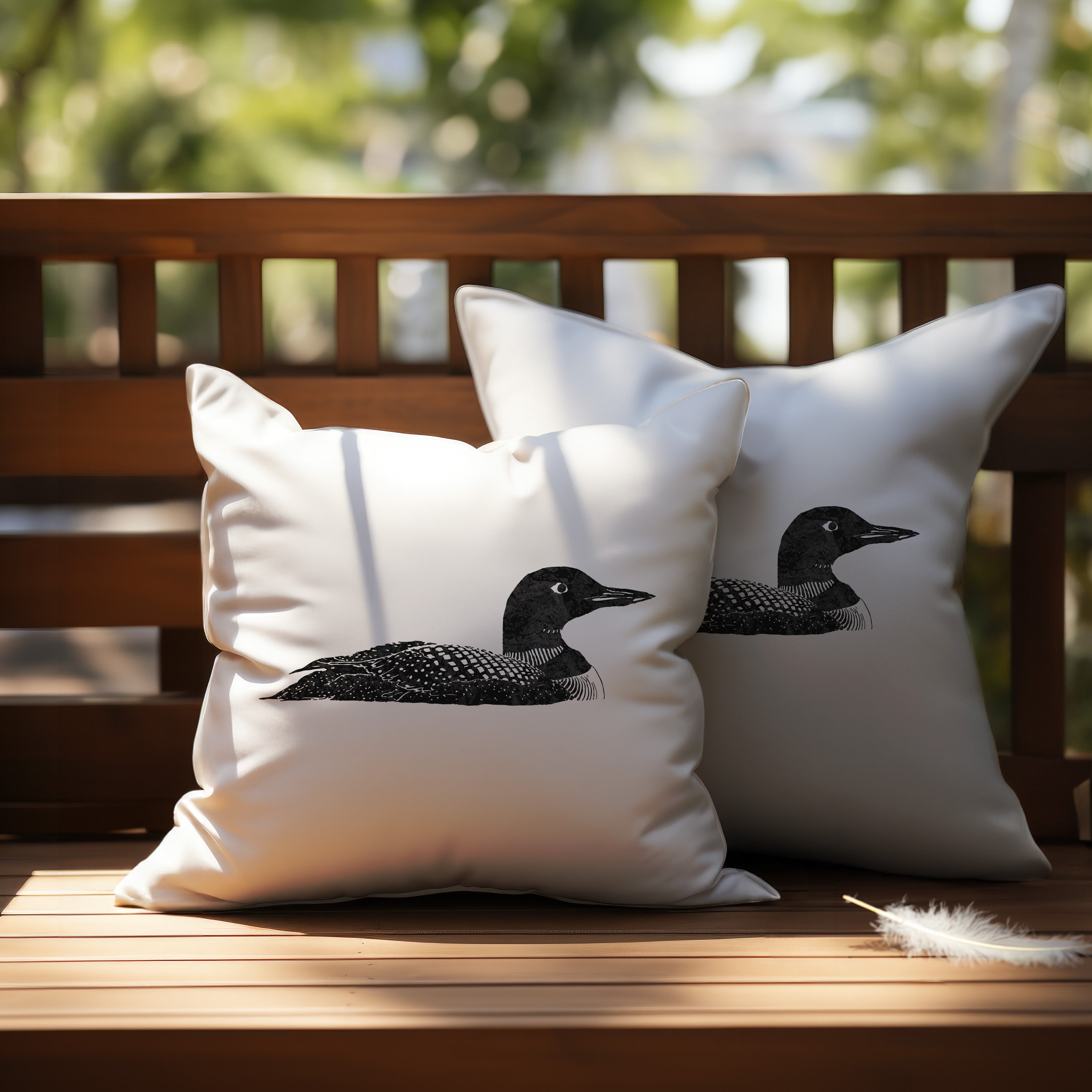 18" x 18" Loon Pillow Cover image 0